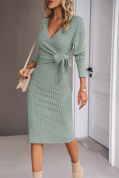 Celebrities Frenulum V Neck One Step Skirt Dresses