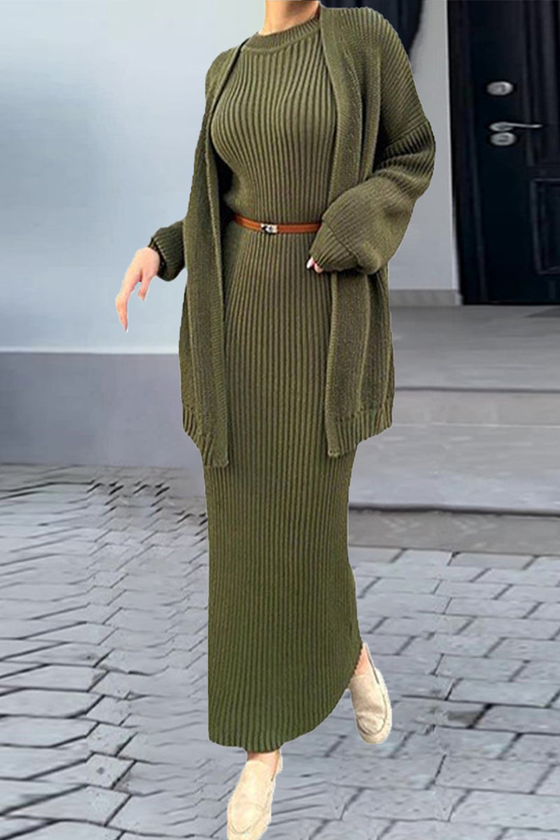 Without Belt O Neck Sleeveless Two Pieces