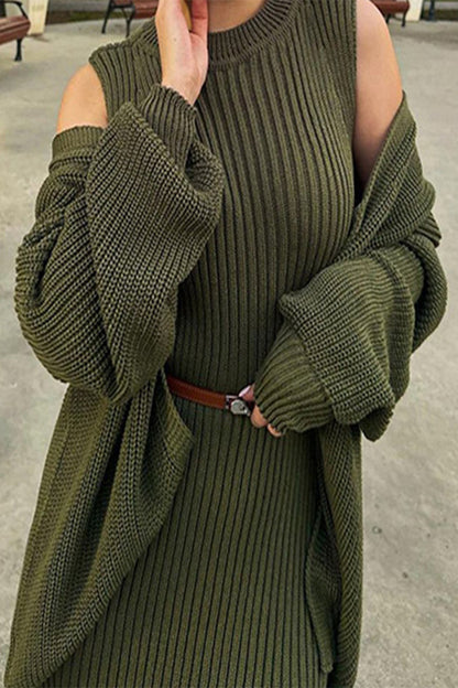 Without Belt O Neck Sleeveless Two Pieces