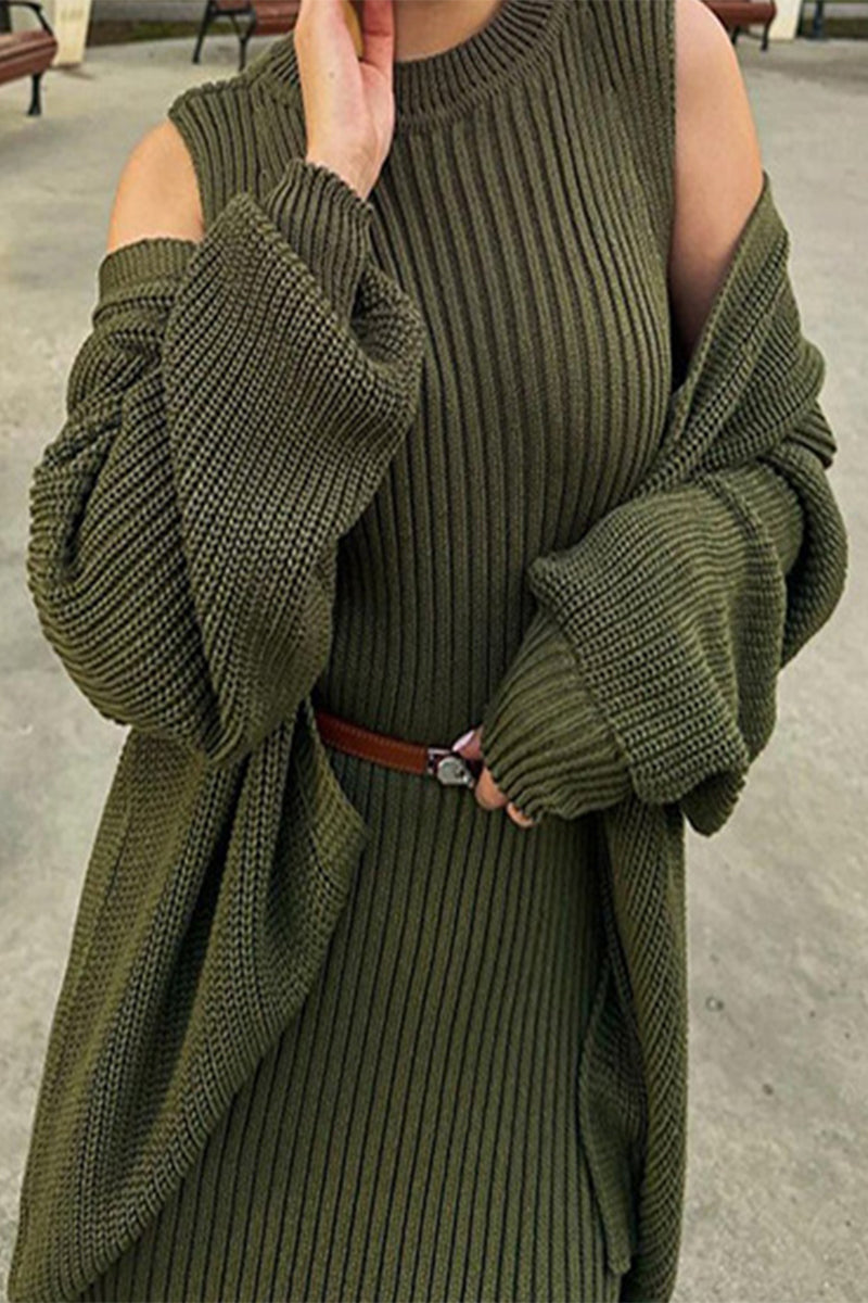 Without Belt O Neck Sleeveless Two Pieces