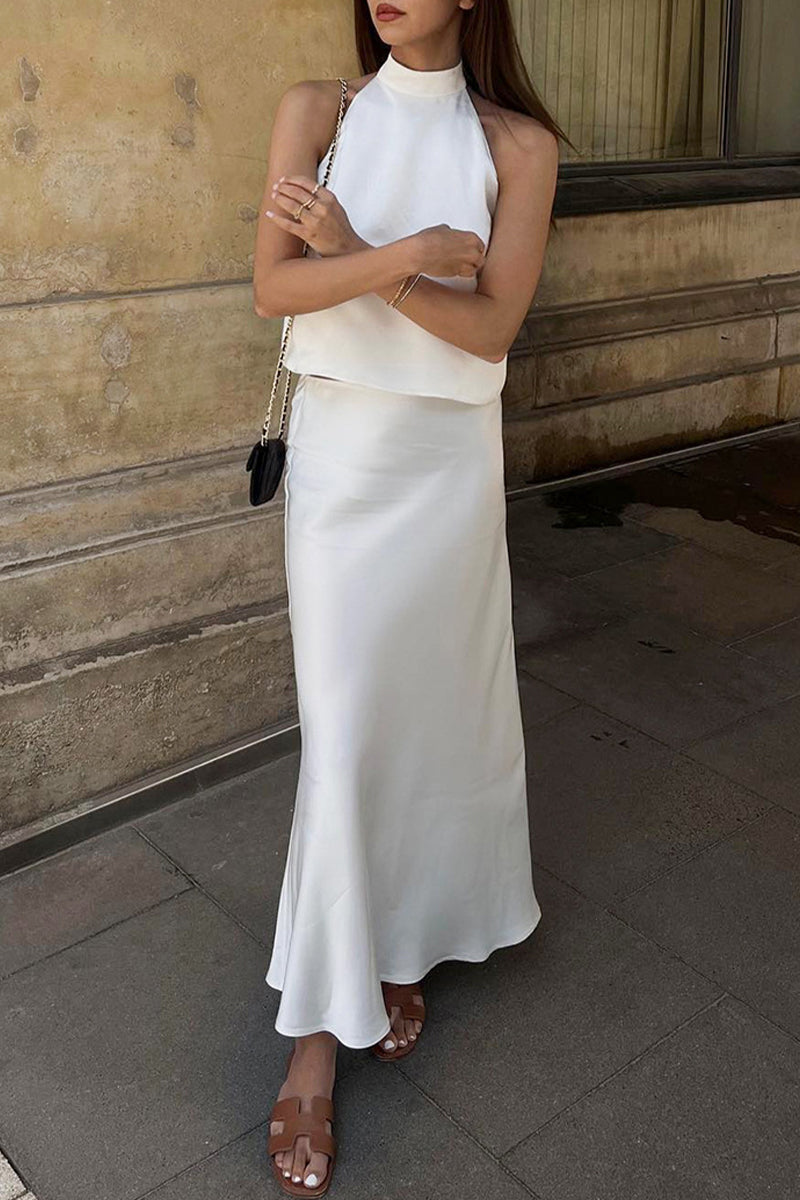 Bandage Halter Sleeveless Two Pieces