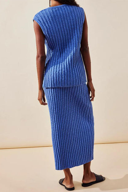 Simplicity Draw String V Neck Sleeveless Two Pieces