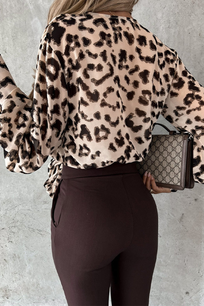 Bandage V Neck Blouses(3 Colors)