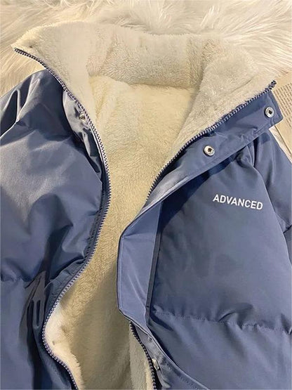 Short Padded Coat With High Neck and Zipper