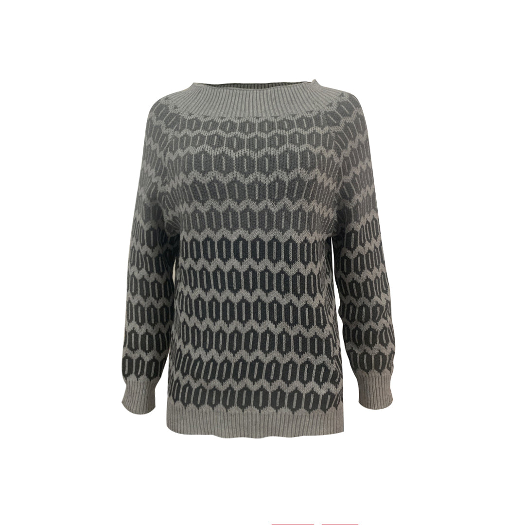 Color Block Contrast O Neck Sweaters(8 Colors)
