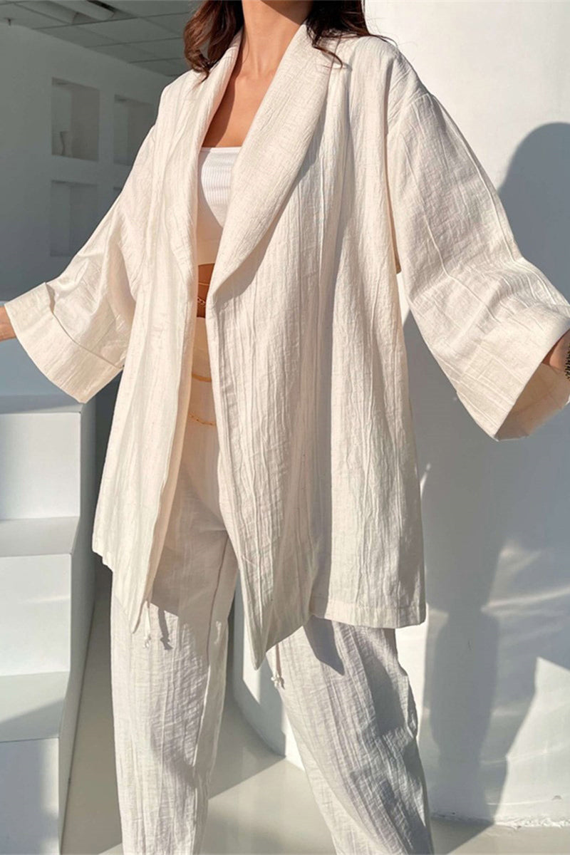 Simplicity Turndown Collar Long Sleeve Two Pieces