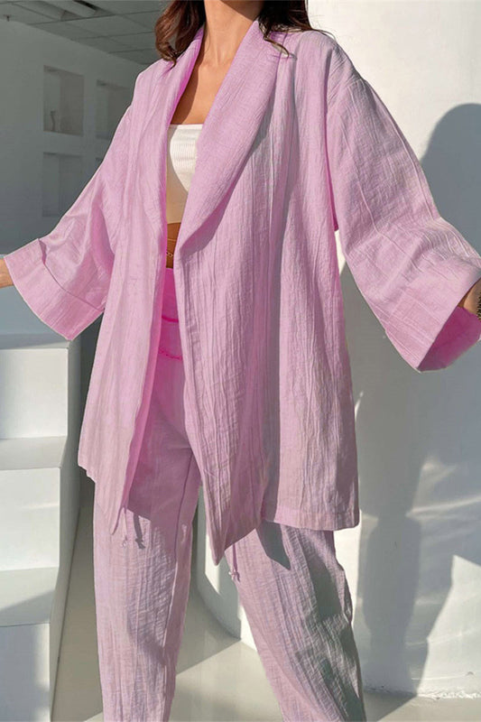 Simplicity Turndown Collar Long Sleeve Two Pieces
