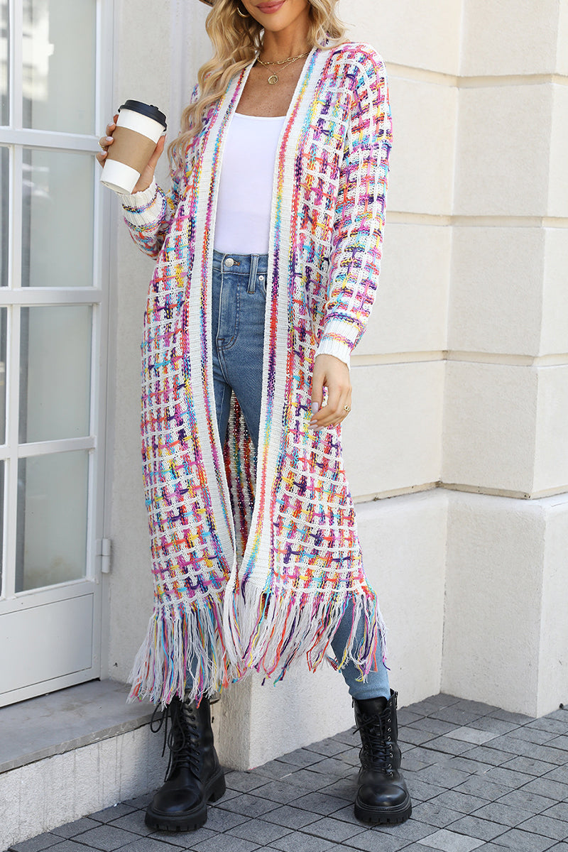 Sweet Tassel Cardigan Collar Tops