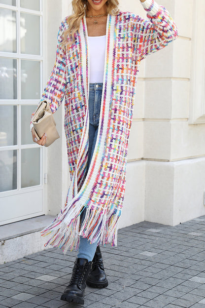 Sweet Tassel Cardigan Collar Tops