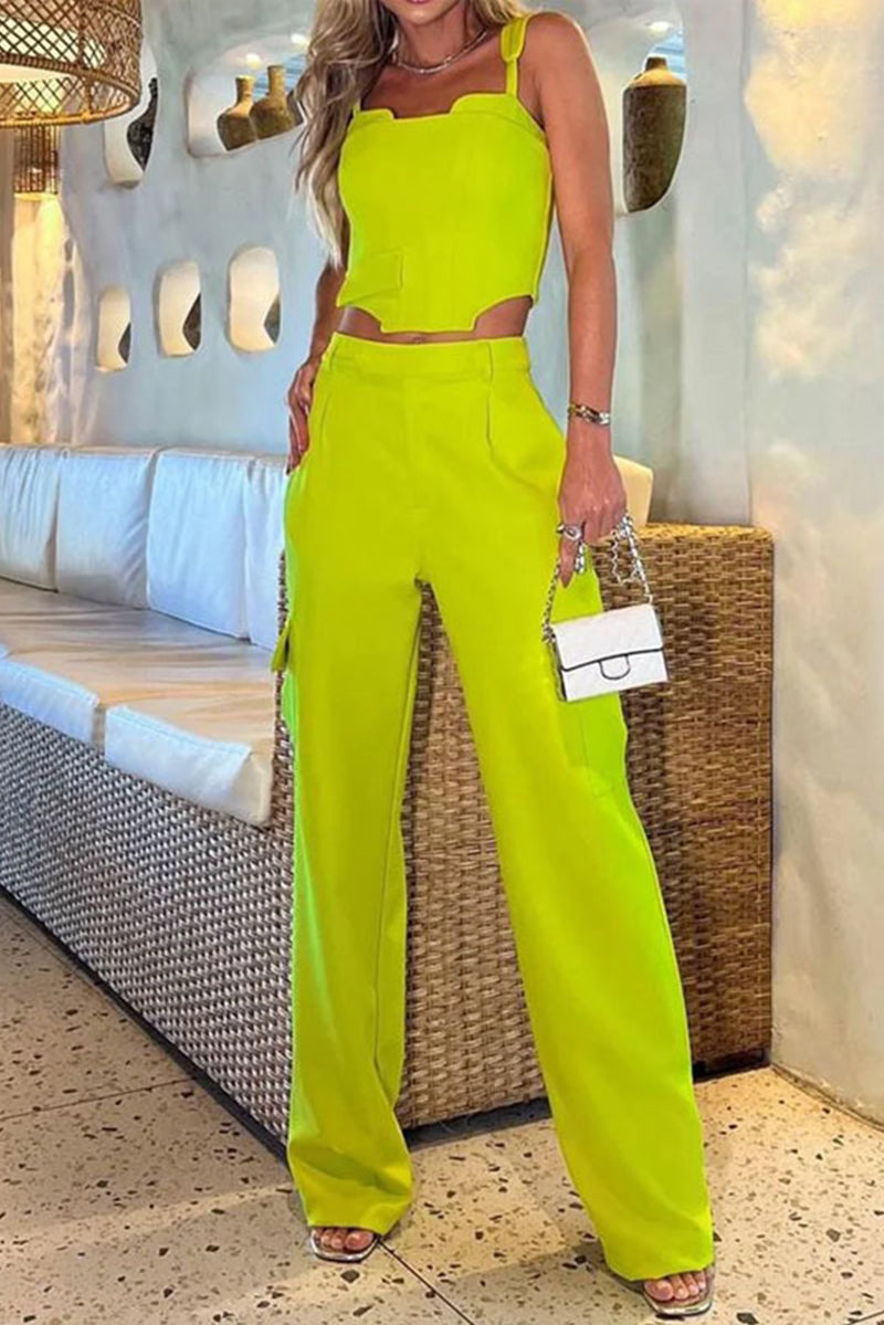 British Style Pocket Asymmetrical Square Collar Sleeveless Two Pieces