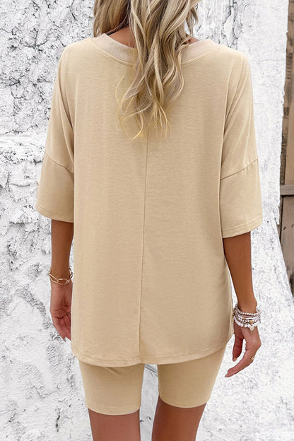 V Neck Half Sleeve Two Pieces