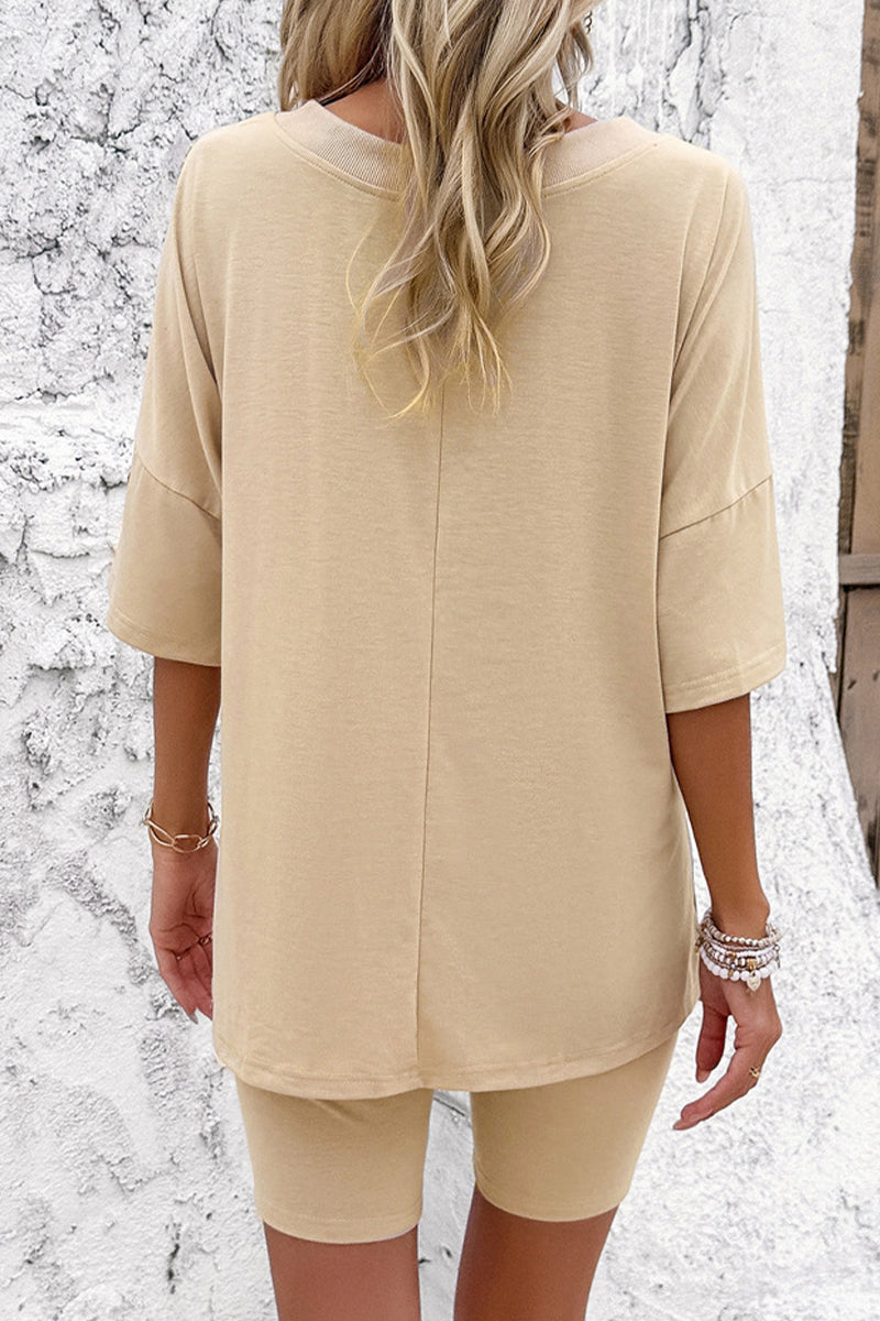 V Neck Half Sleeve Two Pieces