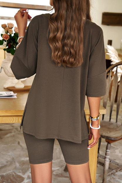 V Neck Half Sleeve Two Pieces