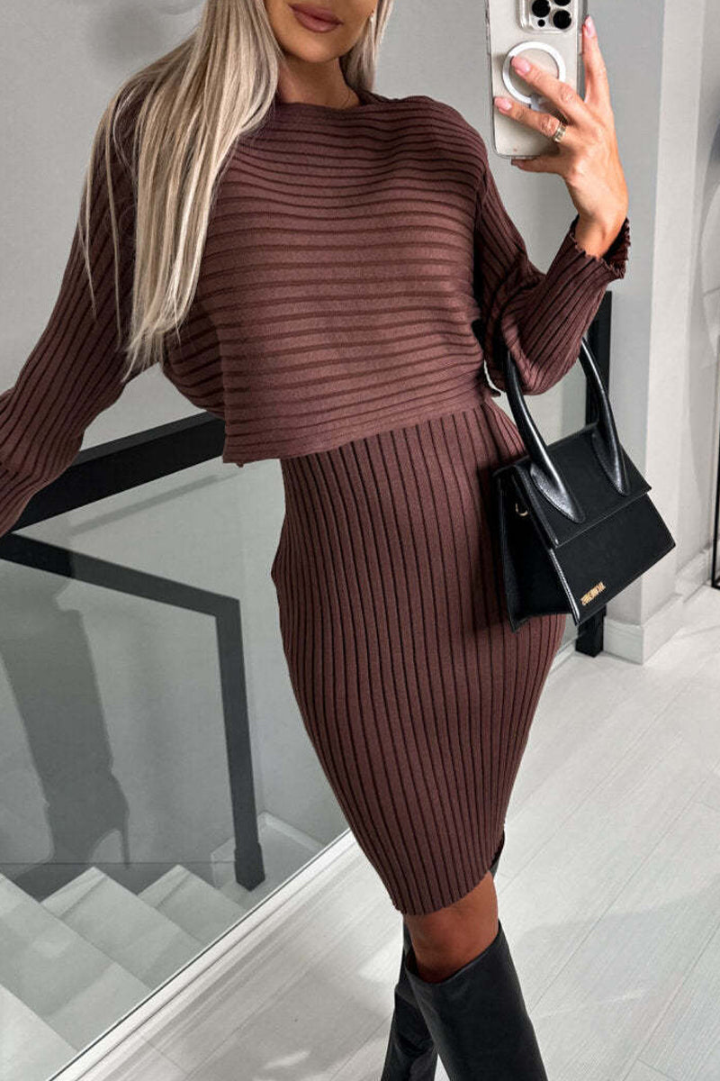 O Neck Long Sleeve Two Pieces