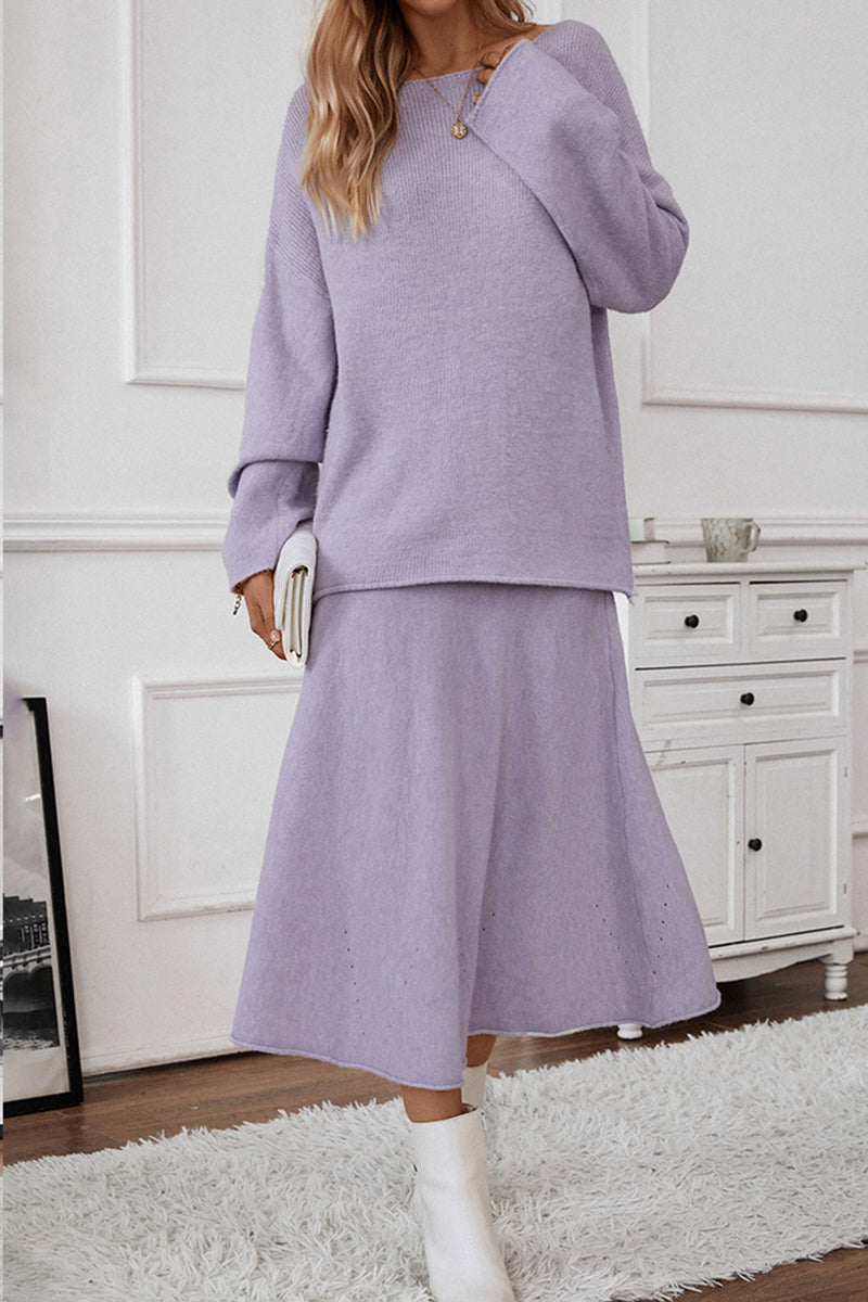O Neck Long Sleeve Two Pieces