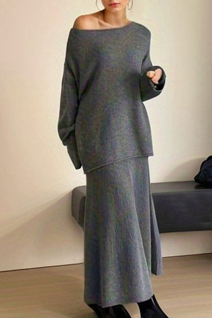 O Neck Long Sleeve Two Pieces