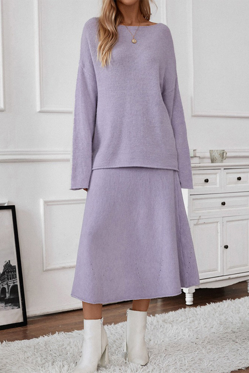 O Neck Long Sleeve Two Pieces