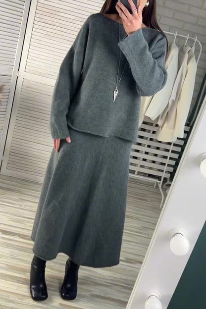 O Neck Long Sleeve Two Pieces