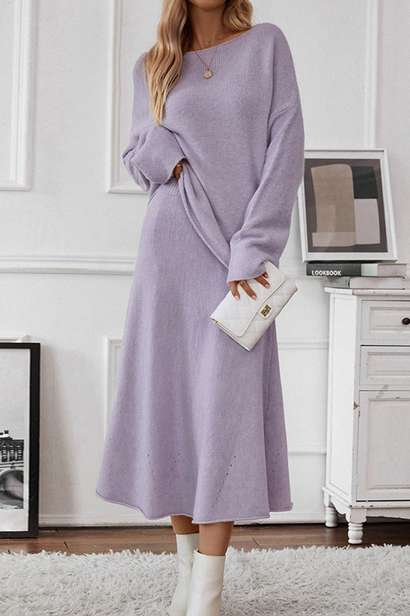O Neck Long Sleeve Two Pieces