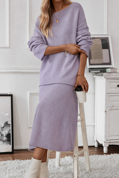 O Neck Long Sleeve Two Pieces