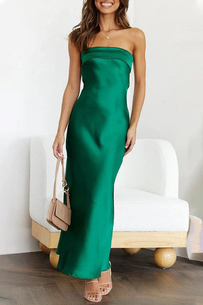 Celebrities Backless Strapless One Step Skirt Dresses