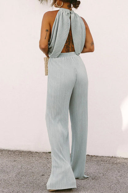 Asymmetrical Halter Sleeveless Two Pieces