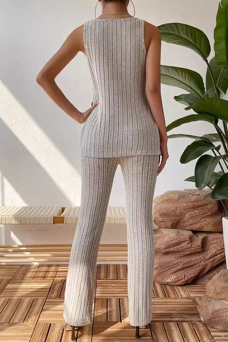 Simplicity V Neck Sleeveless Two Pieces