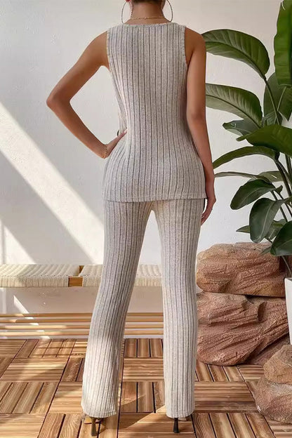 Simplicity V Neck Sleeveless Two Pieces
