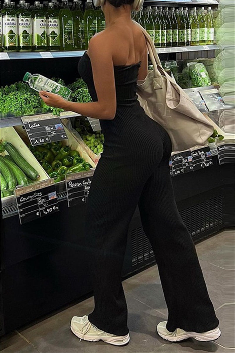 Backless Strapless Skinny Jumpsuits