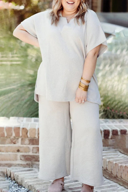 Simplicity Patchwork Pocket V Neck Short Sleeve Two Pieces