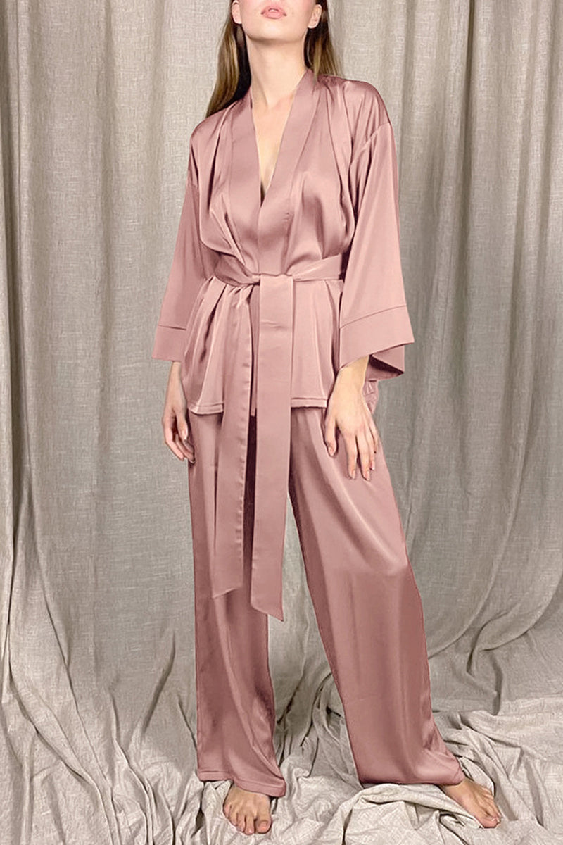 Simplicity Bandage V Neck Long Sleeve Two Pieces