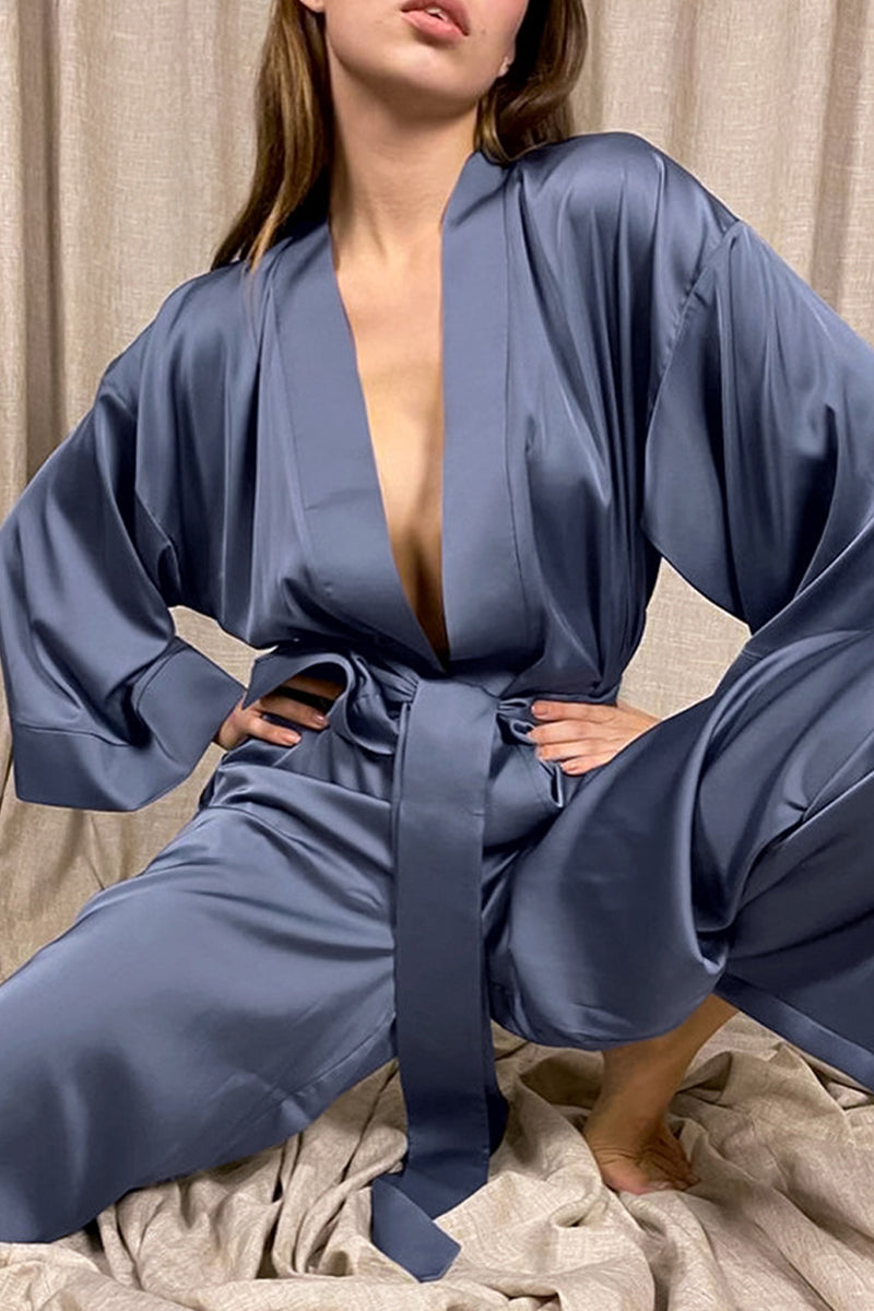 Simplicity Bandage V Neck Long Sleeve Two Pieces