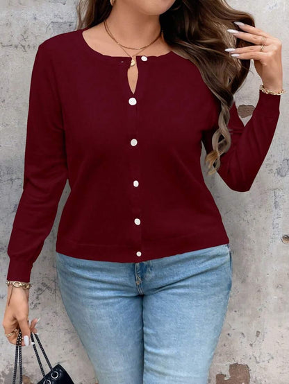 Cardigan Apricot Long Sleeve Single Breasted Cozy