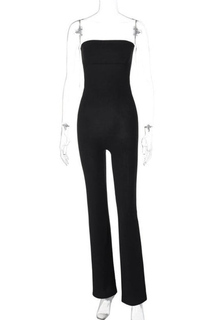 Backless Strapless Skinny Jumpsuits