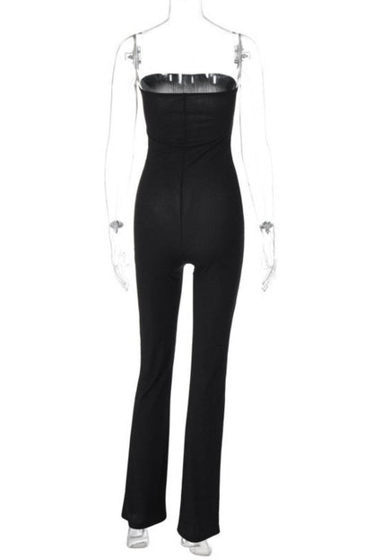 Backless Strapless Skinny Jumpsuits