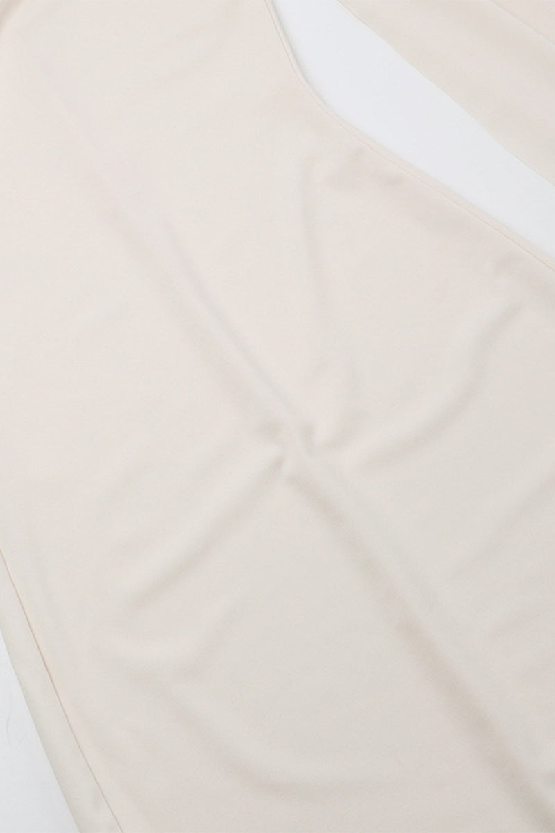 Patchwork Oblique Collar One Step Skirt Dresses