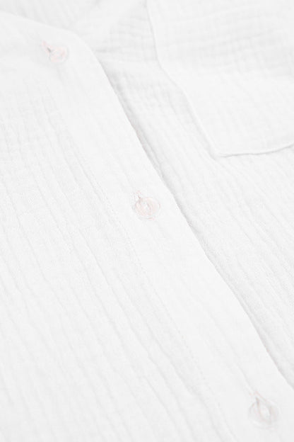 Simplicity Pocket Buttons Fold V Neck Long Sleeve Two Pieces