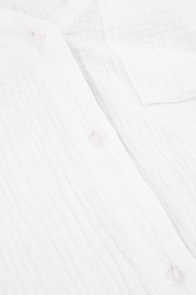 Simplicity Pocket Buttons Fold V Neck Long Sleeve Two Pieces