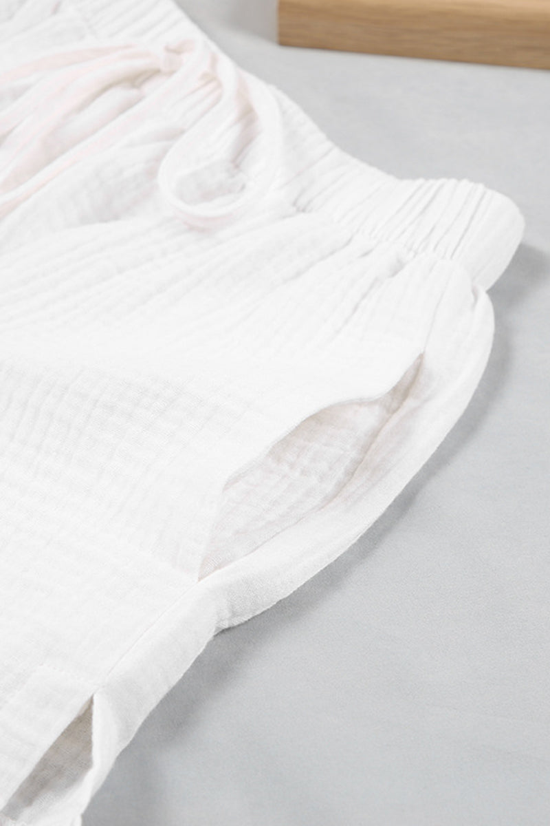Simplicity Pocket Buttons Fold V Neck Long Sleeve Two Pieces