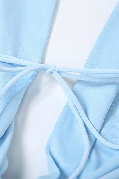 Frenulum Backless Halter One Step Skirt Dresses