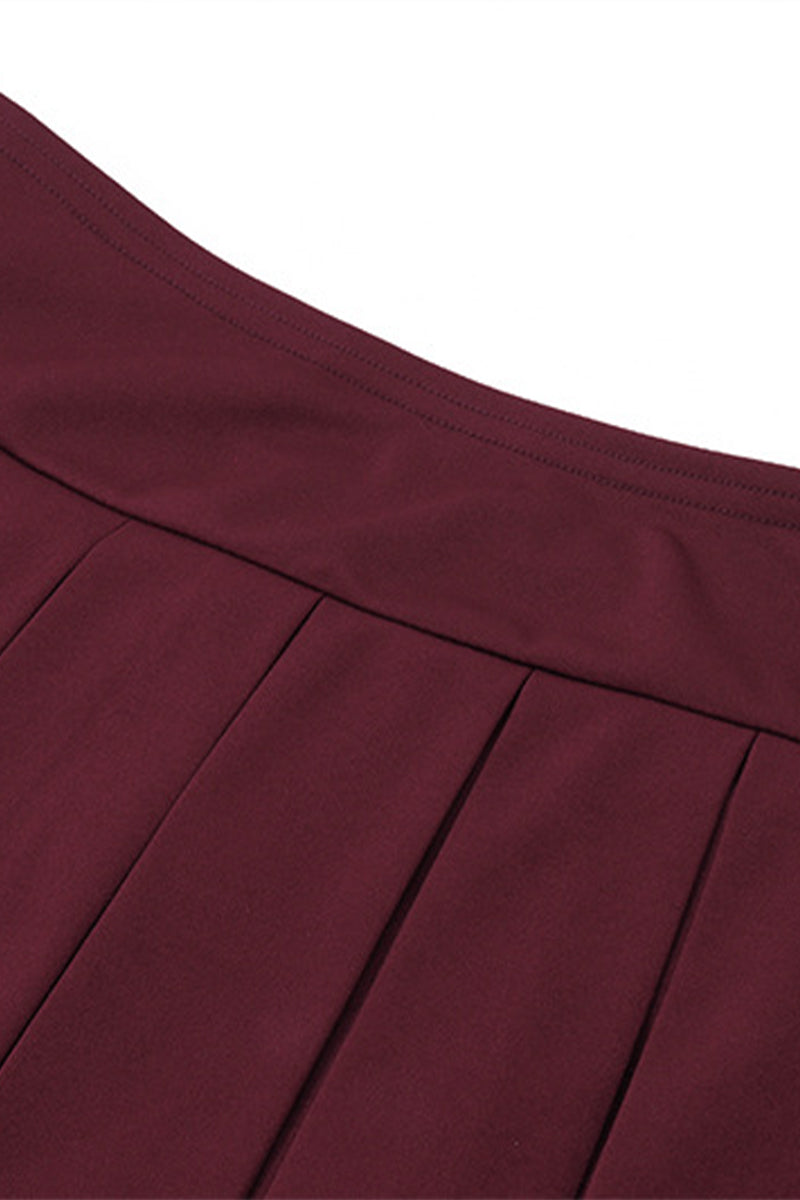 Celebrities Buckle Backless Pleated Off the Shoulder Two Pieces