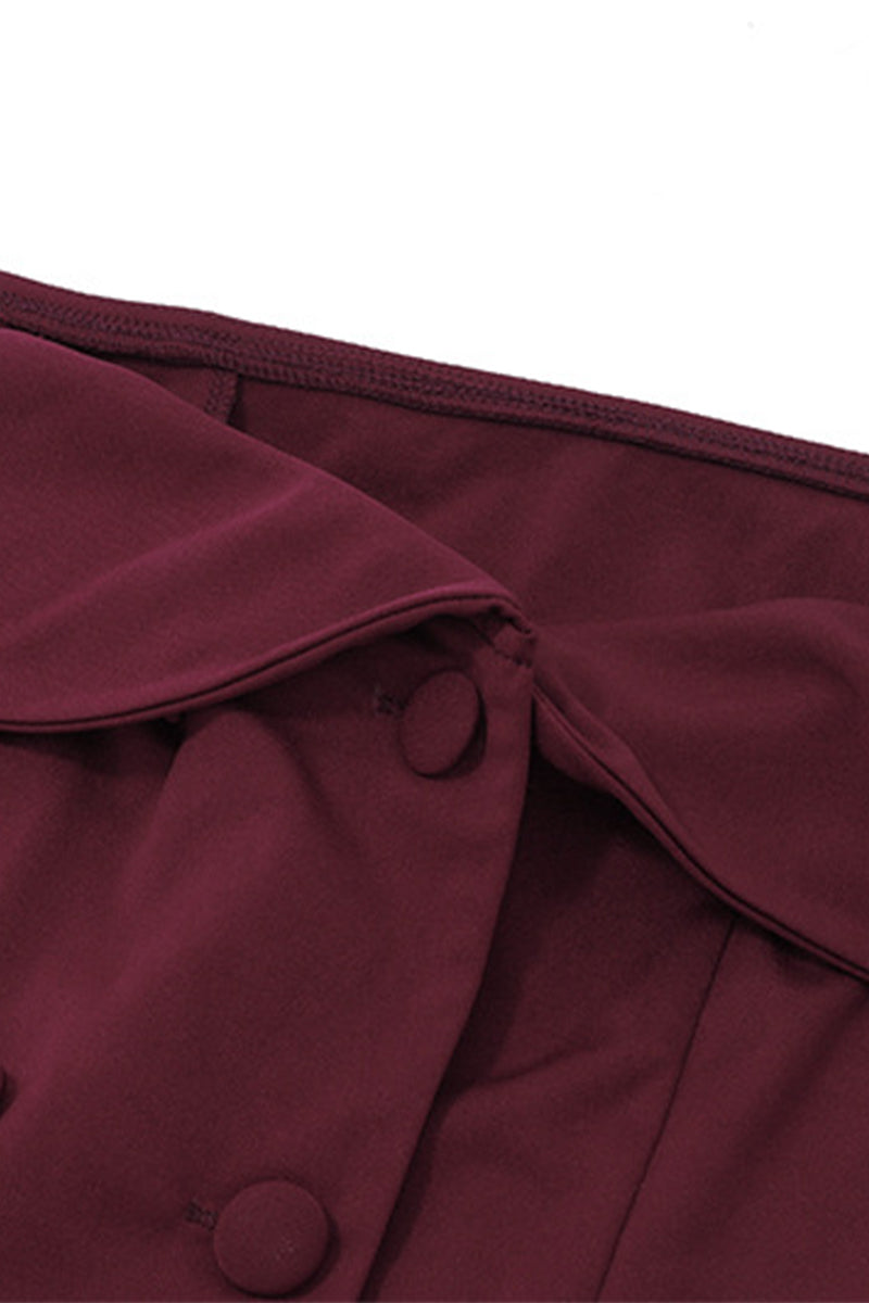 Celebrities Buckle Backless Pleated Off the Shoulder Two Pieces