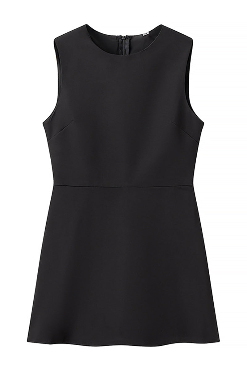 Celebrities Pleated O Neck Sleeveless Two Pieces