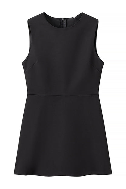 Celebrities Pleated O Neck Sleeveless Two Pieces