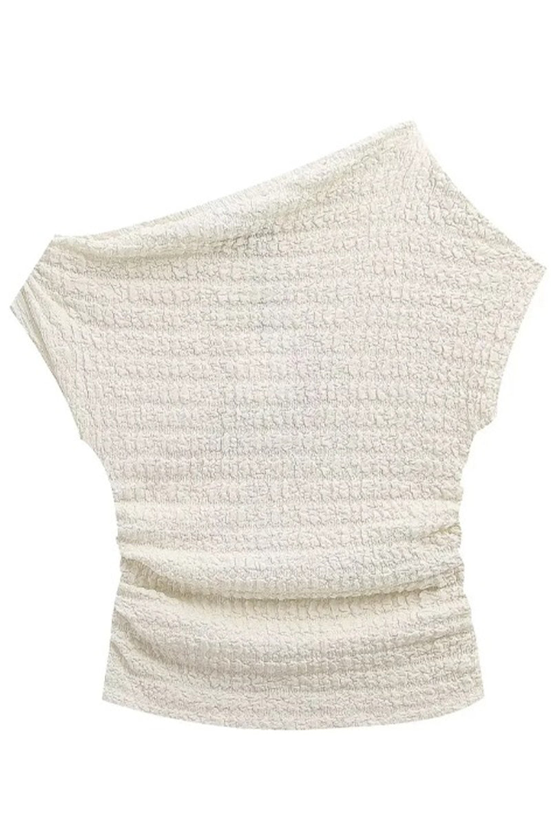 Fold Off the Shoulder Short Sleeve Two Pieces