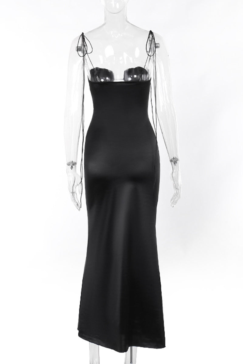 Frenulum Asymmetrical Asymmetrical Collar One Step Skirt Dresses