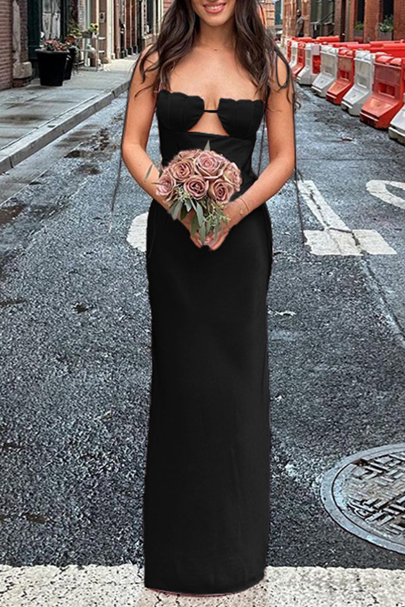 Frenulum Asymmetrical Asymmetrical Collar One Step Skirt Dresses