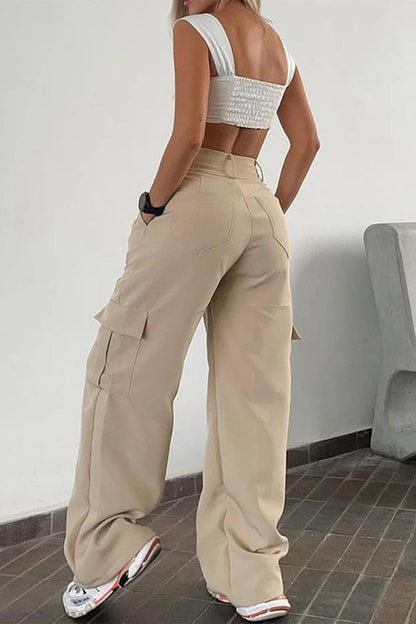 Street Pocket Square Collar Sleeveless Two Pieces