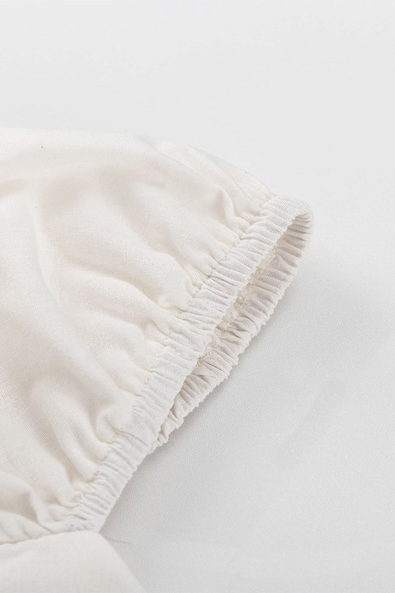 Frenulum Fold Square Collar Long Sleeve Two Pieces