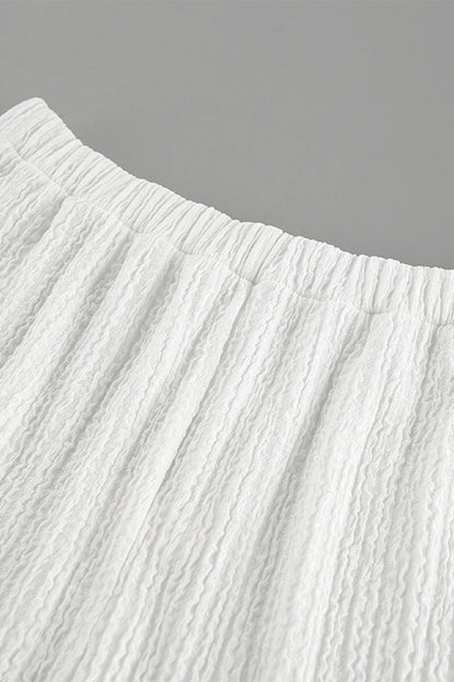 Simplicity Frenulum Fold V Neck Sleeveless Two Pieces